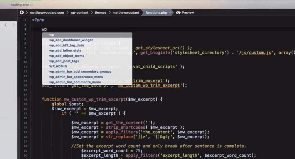 WordPress Mode for Coda 2
