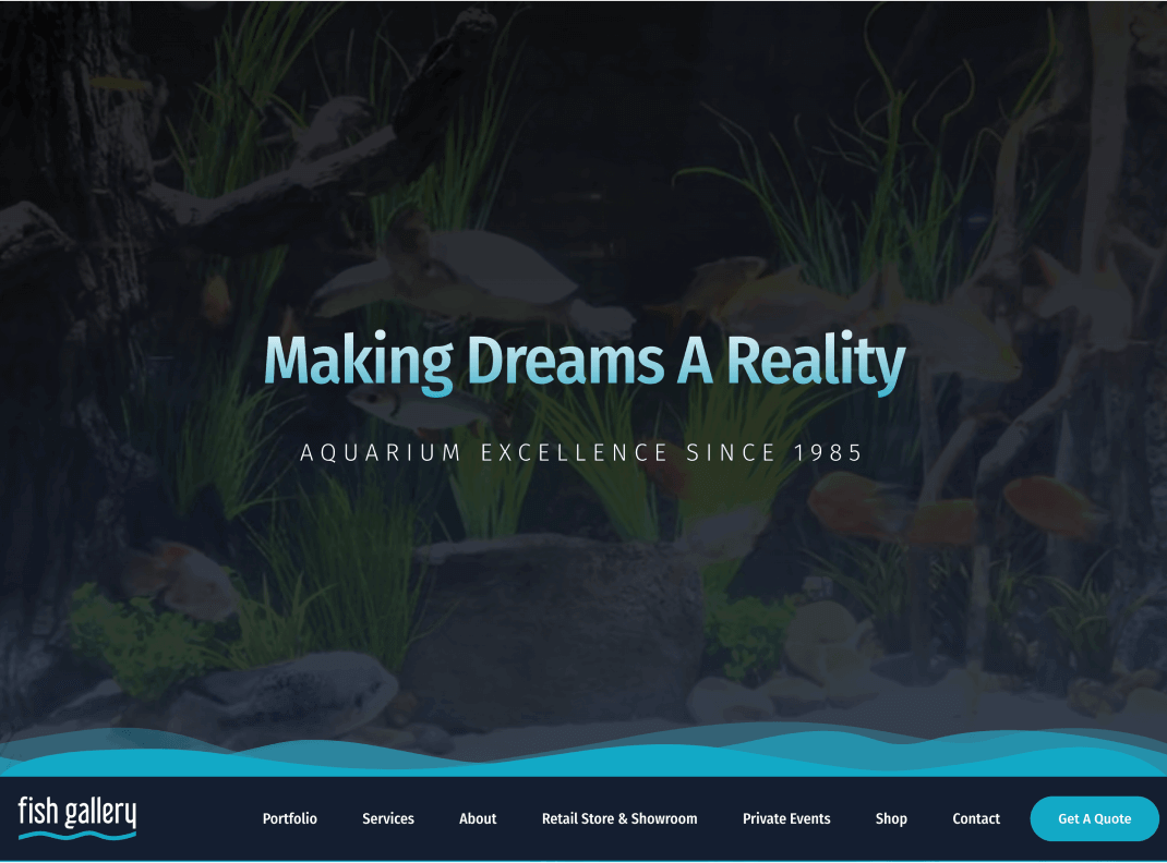 Web Design in Texas: TheFishGallery,com