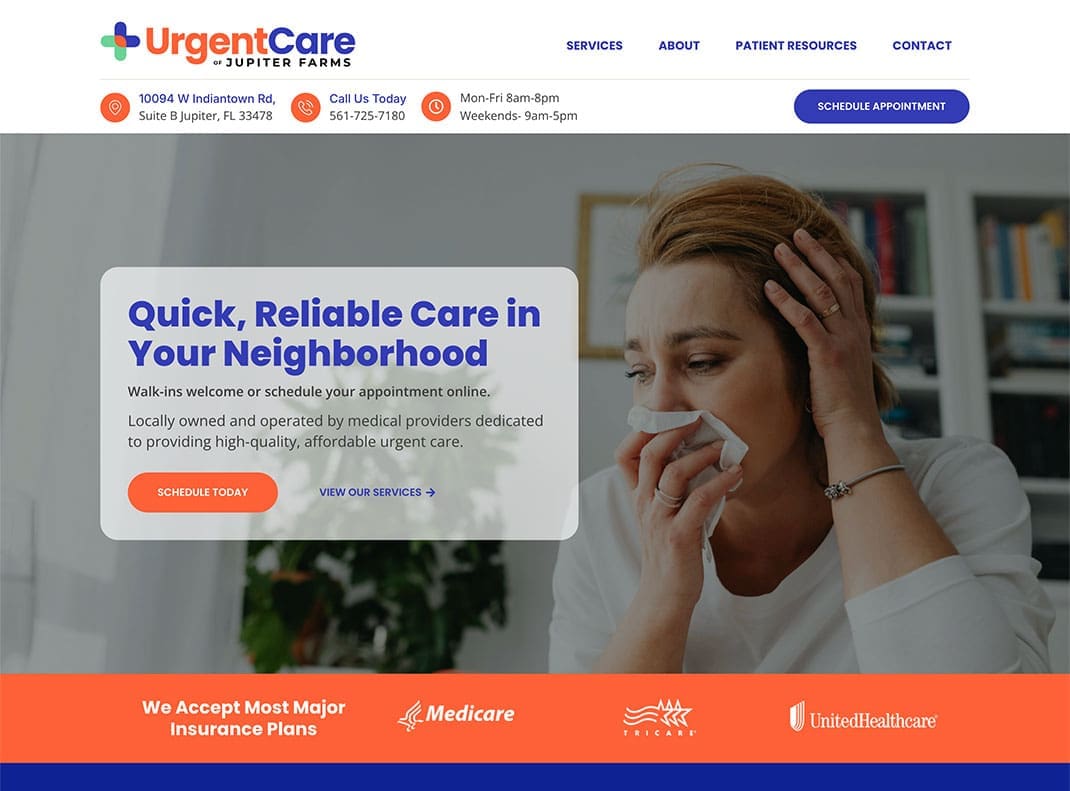 Web Design For Florida Based Urgent Care