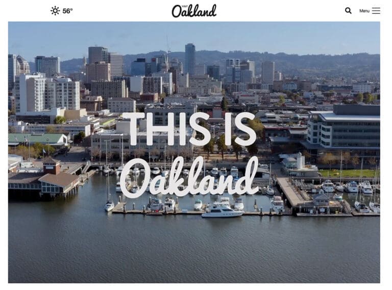 Web Design For Visit Oakland